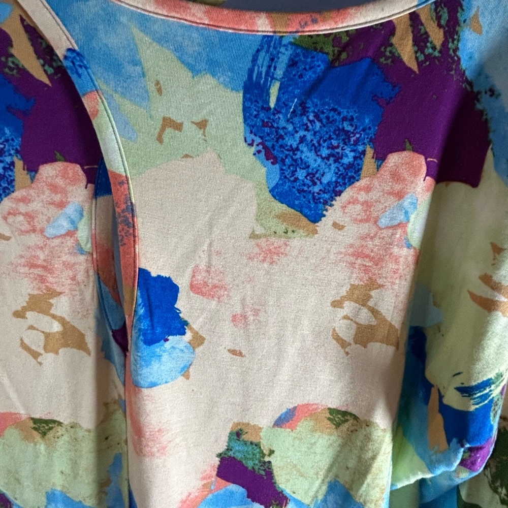 Belle Kim Gravel long sleeve shirt multicolor, abstract design women’s - Picture 4 of 6